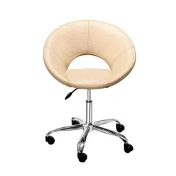 Da Urban Lotus Cream Fabric &a; Foam Stool Chair with Wheels &a; Low Back-picture-41