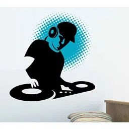 Asian Paints MU3AM Wall Ons 0.9x2.3ft Vinyl DJ Music Decorative Self Adhesive Wall Sticker, HPCA13604-picture-46