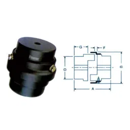 Fenner Essex Jaw External Spider Coupling, Pilot Bore, Size: F0190 E-image-15