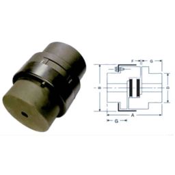 Fenner Essex Jaw Cushion Coupling, Pilot Bore, Size: F0226 P-picture-0