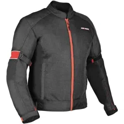 AllExtreme TRIPPER Mesh Fabric Red &a; Black Windproof Bike Rider Jacket with Back Armour Protection for Men, Size: 3XL-image-66