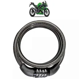 Cartronics Black 4 Digit Password Bike Number Lock for Kawasaki Ninja 300 Black-picture-36