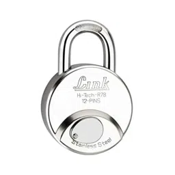 Link 78mm Stainless Steel Hardened Shackle Round Padlock with 3 Silver Keys, HT-R78-SS-picture-19