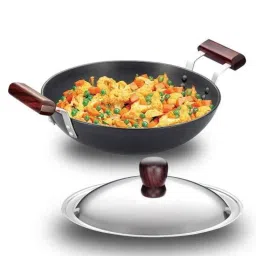 Hawkins Futura 26cm 2.7L Aluminium Black Hard Anodised Deep-Fry Pan with Stainless Steel Lid, HK-KW-L74-picture-3