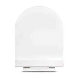 Elegant Casa A-11 43x35cm Polypropylene Sleek Design Soft-Closing Round White Commode Seat Cover-image-8