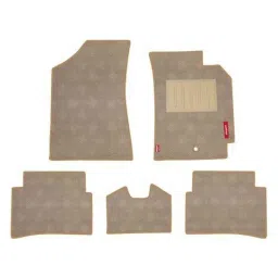 Elegant Jewel 5 Pcs Polypropylene &a; Rubber Beige Carpet Car Floor Mat Set for Hyundai Santro Asta (2018)-picture-33