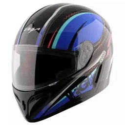 Vega Scooby ABS Black Blue Full Face Helmet, Size: Medium-picture-7