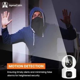 ApnaCam 2MP Dual-Lens Indoor Smart WiFi Camera for Pets, Baby Monitor with 360 deg View, Siren, Spotlight, Motion Detect, 2-Way Talk &a; Color Night Mode image 3