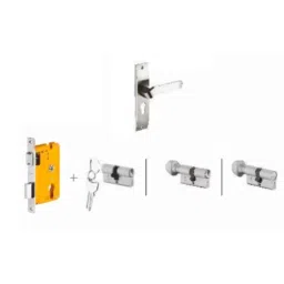 Dorset Hale HL HALE 190mm Zinc PT Finish Lock Set with KY Mortise Lever Lock-image-33