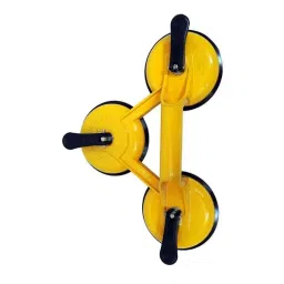 Jon Bhandari Tools Aluminium Yellow Glass Suction Lifter with Three Cups-34