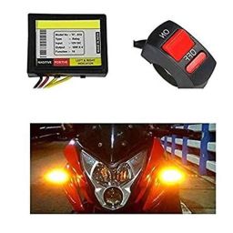 Meenu Arts Universal Bike Hazardious Flasher with Switch for All LED/Bulb Indicators W-29-4