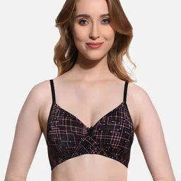 FIMS Geometric Printed Full Coverage Lightly Padded T-shirt Bra With All Day Comfort-56