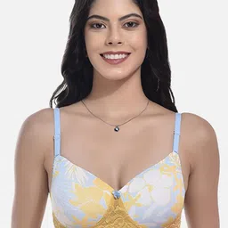 StyFun Floral Printed Full Coverage All Day Comfort Cotton T-Shirt Bra-29