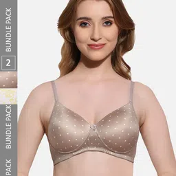 FIMS Pack Of 2 Printed Full Coverage Lightly Padded T-shirt Bra With All Day Comfort-picture-30