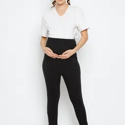 Hypernation Women Pure Cotton Maternity Lounge Pant-image-10