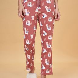 Dreamz by Pantaloons Women  Printed Straight Leg Pure Cotton Lounge Pant-image-88