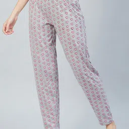 The Snug Studio Women Printed Straight Lounge Pants-image-95