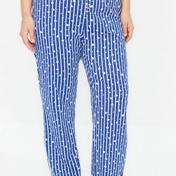 Trendyol Women Striped Cotton Lounge Pants-picture-46