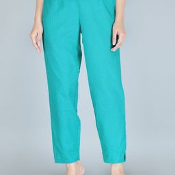 KANNAHI Women Striped Pleated Trousers-image-17