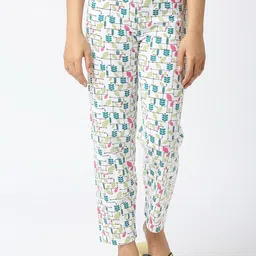 SINI MINI Girls Mid-Rise Printed Pure Cotton Lounge Pants-image-15
