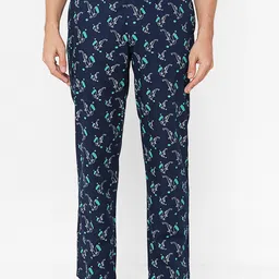 URBAN SCOTTISH Men Printed Pure Cotton Mid-Rise Lounge Pant-image-4