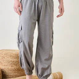 The Kaftan Company Men Cotton Straight-Leg Lounge Jogger-image-39