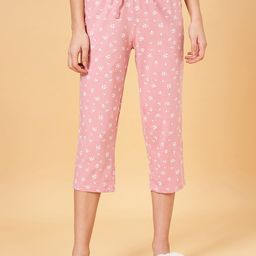 Dreamz by Pantaloons Women Floral Printed Mid-Rise Pure Cotton Capri Lounge Pant-image-31