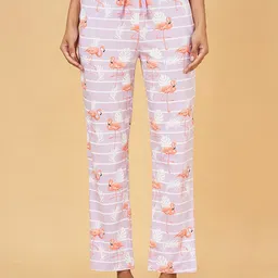 Dreamz by Pantaloons Women Flamingo Printed Pure Cotton Lounge Pant-image-35