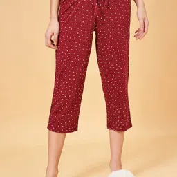Dreamz by Pantaloons Women Conversational Printed Mid-Rise Pure Cotton Capri Lounge Pant-picture-22