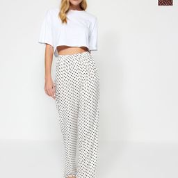 Trendyol Women Pack Of 2 Polka Dots Printed Cotton Lounge Pants-image-29