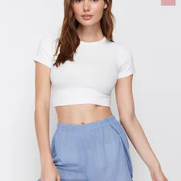 Trendyol Women Pack Of 2 Mid-Rise Lounge Shorts-image-34