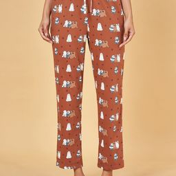 Dreamz by Pantaloons Women Conversational Printed Pure Cotton Lounge Pant-image-98