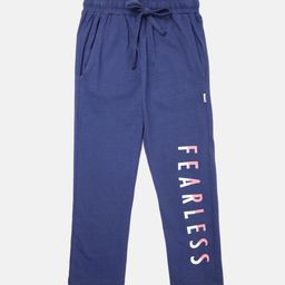 mackly Girls Navy Blue Solid Cotton Lounge Pants-image-35