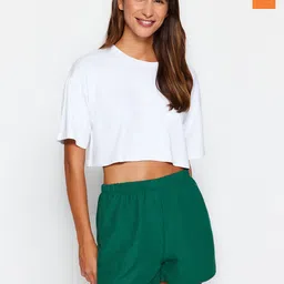 Trendyol Women Pack of 2 Textured Lounge Shorts-image-77