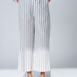 the kaatn trail Women Striped Mid-Rise Organic Cotton Lounge Pants-image-62