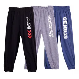 Fashionable Boys Pack Of 3 Printed Pure Cotton Lounge Joggers-image-102