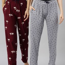 Kryptic Women Pack Of 2 Pure Cotton Lounge Pants-image-25