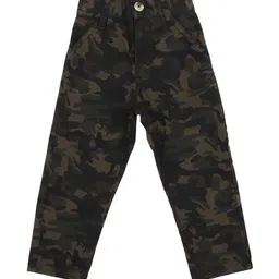 Bodycare Kids Boys Green Camouflage Printed Trousers-image-1