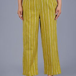 BAESD Striped High-Rise Cotton Trousers-image-20