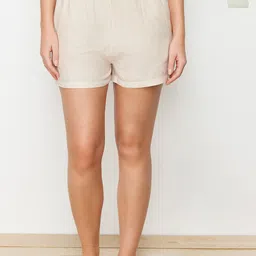 Trendyol Women Pack Of 2 Striped Pure Cotton Lounge Shorts-image-41