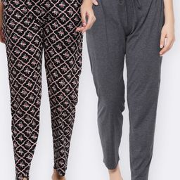 Kanvin Women Pack Of 2 Pure Cotton Lounge Pants-image-97