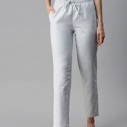 Bareblow Women Mid-Rise Striped Lounge Pants-image-29