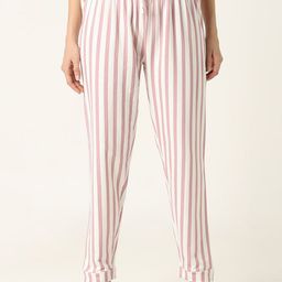 R&B Women Striped Cotton Lounge Pants-image-58