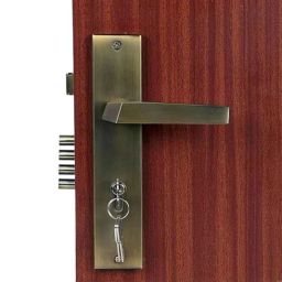 Homexpert Sana 10 inch 60mm Stainless Steel Antique Brass Finish Cylindrical Plate Both Side Key Mortise Door Lock Set-image-39