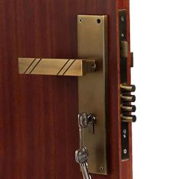 Voltizi Altis ‎Stainless Steel ‎Antique Brass Finish Mortise Main Door Lock with 4 Latches &a; One Side Key Cylinder &a; Pull Handle-image-45