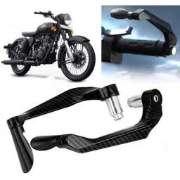 Auto Pearl 2 Pcs Aluminium Carbon Black Brake Clutch Lever Set for Royal Enfield 500-picture-3