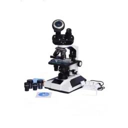 ESAW  Illumination Compound Binocular Microscope 40X-1500X LED Semi-Plan Achro Objectives, 1.3MP CMOS &a; Kit, BJ-YX5G-8SZC-5