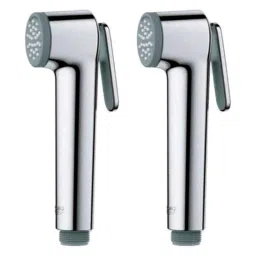 Drizzle Rolex 1/2 inch Plastic Chrome Finish Health Faucet with 1m Flexible Tube &a; Wall Hook (Pack of 2)-image-29