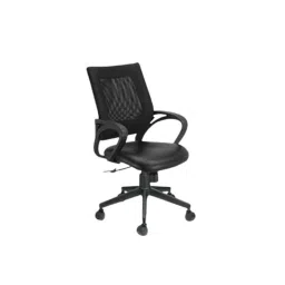 Paradise 21x20x20inch Mild Steel Black Revolving Executive Chair with Medium Back, PME-5068-image-88