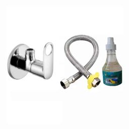 Fastgear Prime Stainless Steel Silver Chrome Finish Bathroom Faucet Set, FG2357-image-81